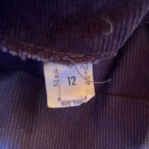 Vintage Purple Corduroy Toddler Jumpsuit, Toddler Onsie, Zip up Romper 12 months - Picture 5 of 7